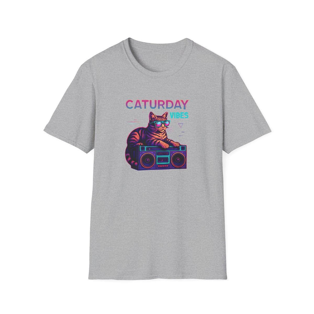 Neon cat boombox vibes T-Shirt
